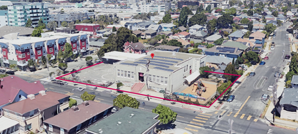 1086 Alcatraz Ave, Oakland, CA - aerial  map view