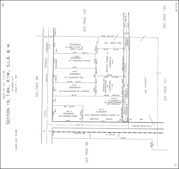 449 W 12th St, Ogden, UT for lease - Plat Map - Image 2 of 2