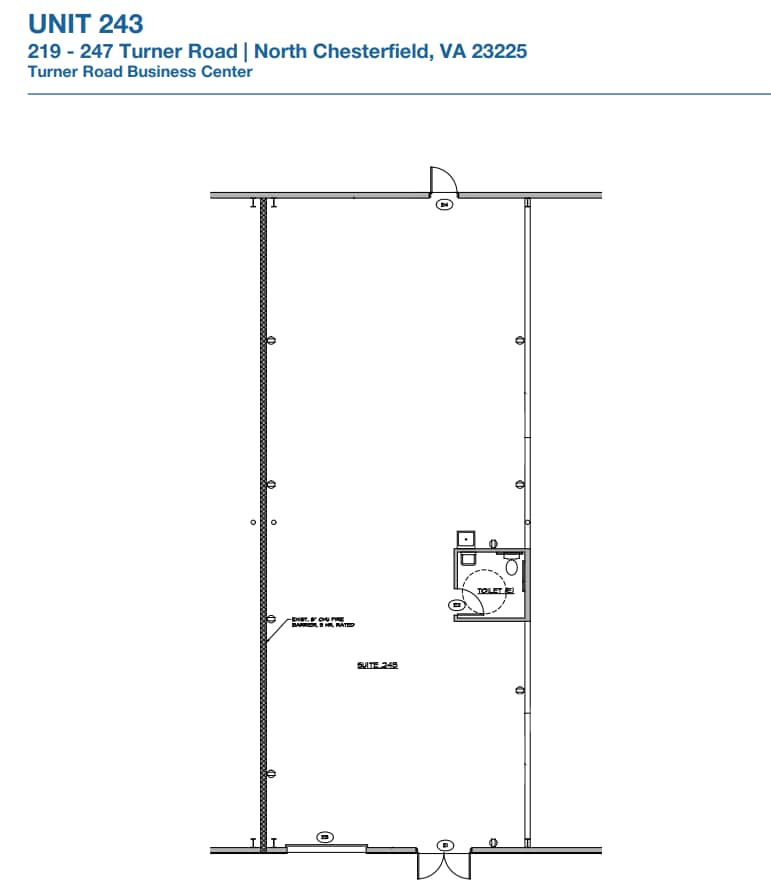 219 Turner Rd, North Chesterfield, VA for lease Floor Plan- Image 1 of 1