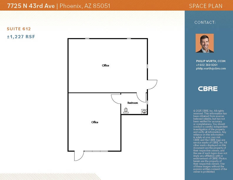7725 N 43rd Ave, Phoenix, AZ for lease Floor Plan- Image 1 of 1