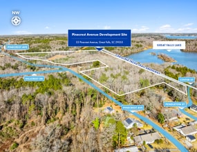 53 Pinecrest Ave, Great Falls, SC - AERIAL map view