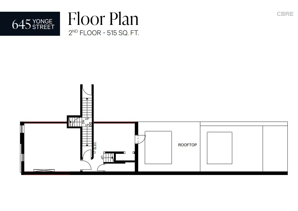 645 Yonge St, Toronto, ON for lease Floor Plan- Image 1 of 4