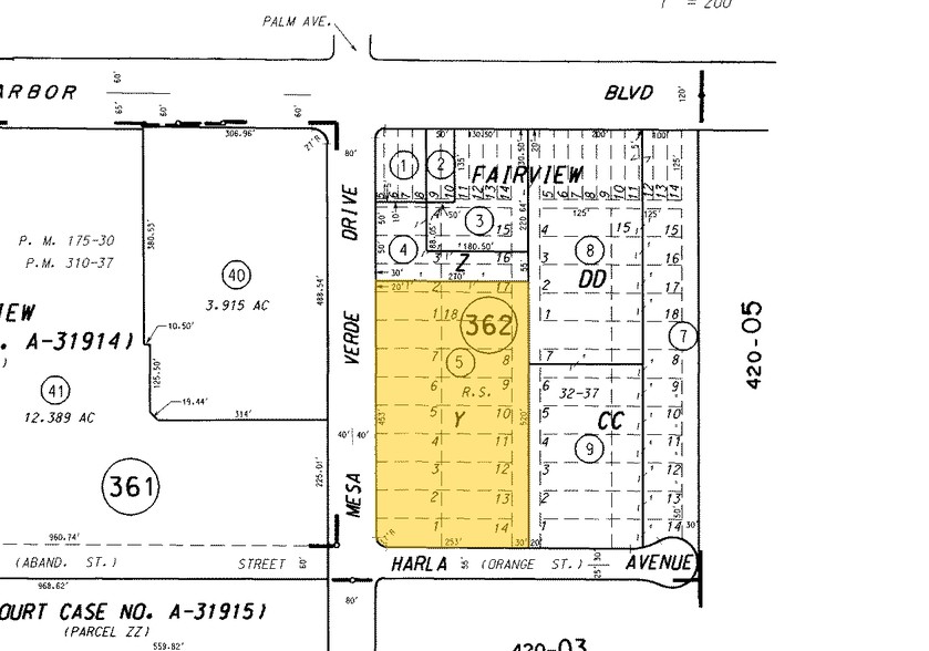 1525 Mesa Verde Dr E, Costa Mesa, CA for lease - Plat Map - Image 2 of 9