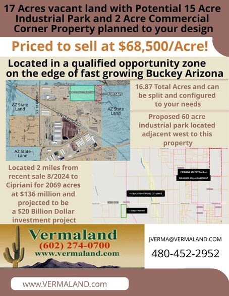 Baseline Rd and 324th Avenue, Tonopah, AZ for sale - Aerial - Image 2 of 2