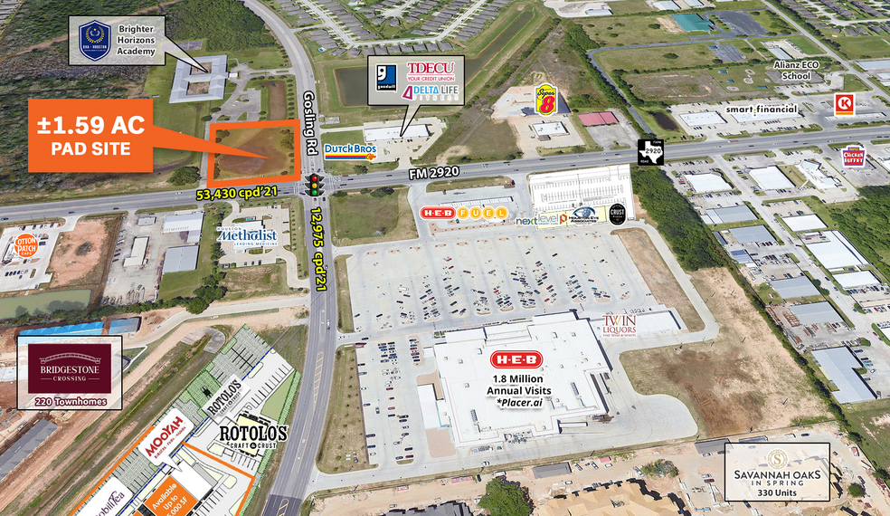 NWC Fm 2920 & Gosling Rd, Spring, TX for sale - Building Photo - Image 1 of 1