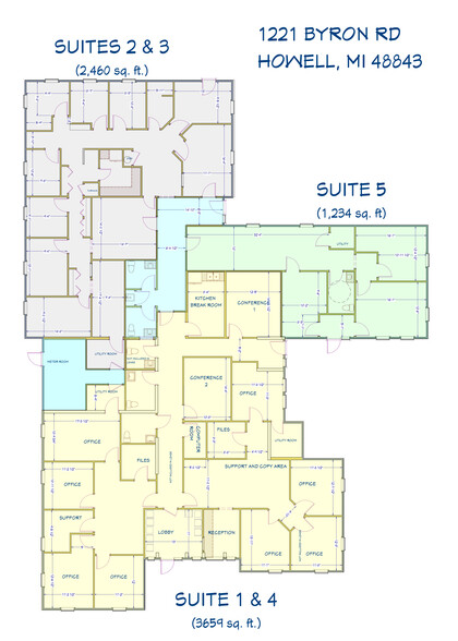 1221 Byron Rd, Howell, MI for lease - Floor Plan - Image 2 of 18