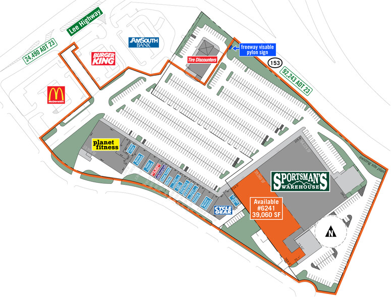 6241 Perimeter Dr, Chattanooga, TN for lease - Site Plan - Image 3 of 6