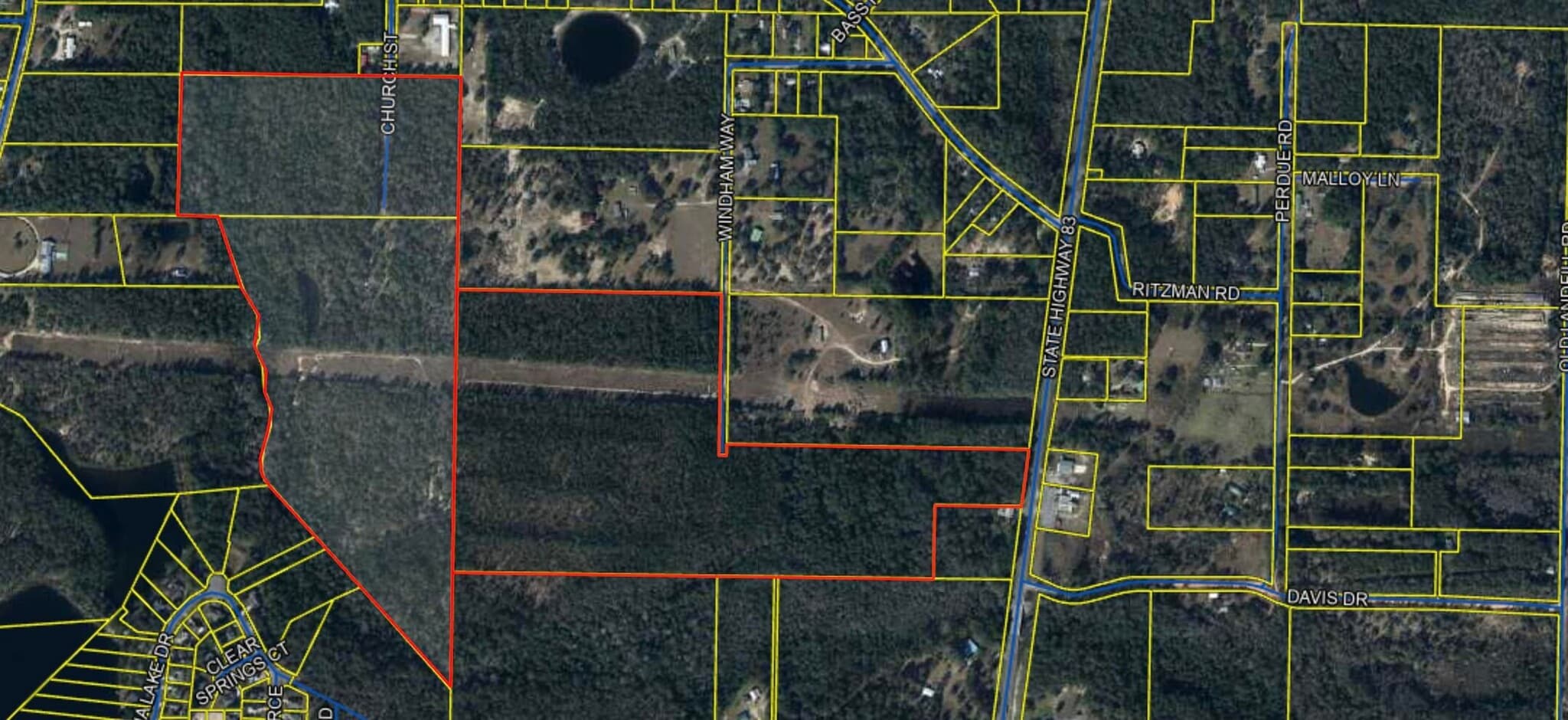 117 +/- AC 83 hwy, Defuniak Springs, FL for sale Aerial- Image 1 of 2