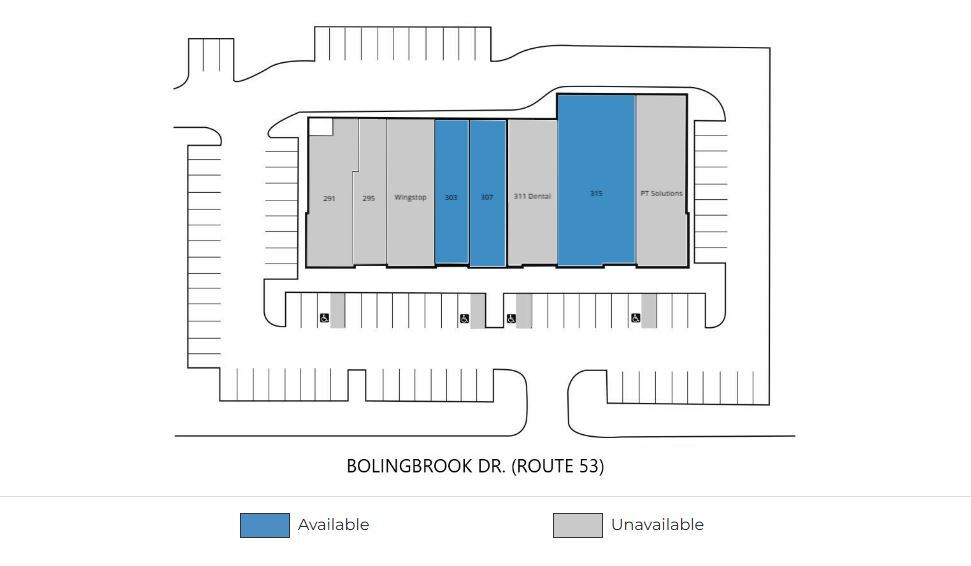 291-319 N Bolingbrook Dr, Bolingbrook, IL for lease - Site Plan - Image 2 of 5