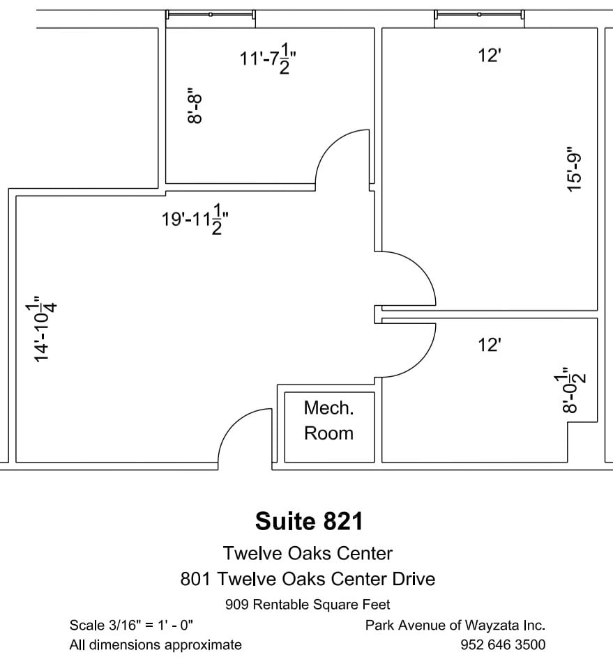 600 Twelve Oaks Center Dr, Wayzata, MN for lease Floor Plan- Image 1 of 1