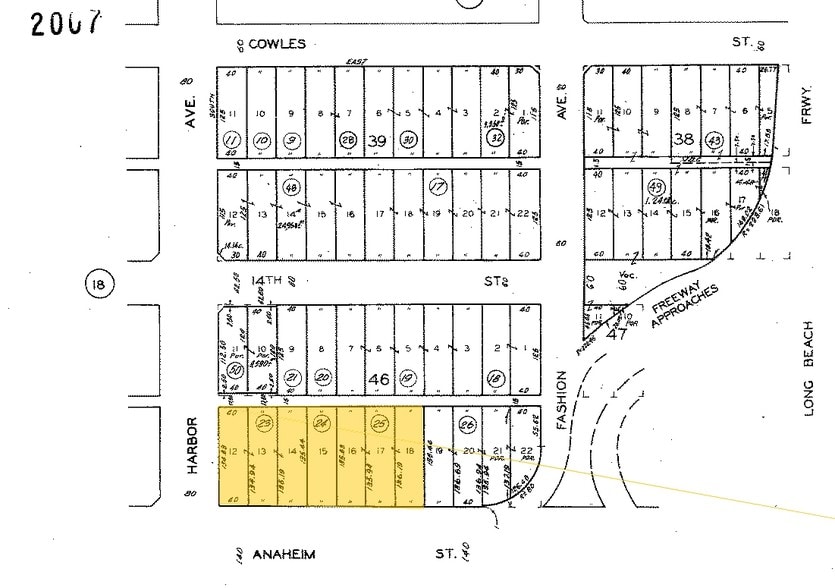 1331 W Anaheim St, Long Beach, CA for lease - Plat Map - Image 2 of 3