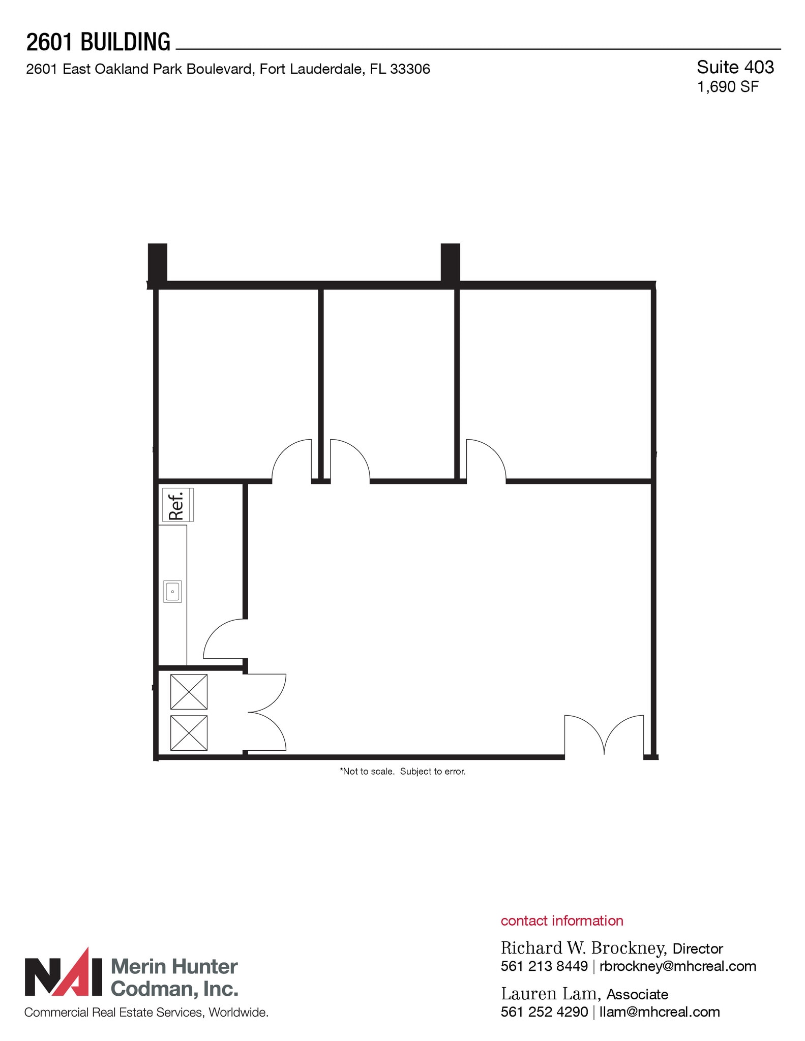 2601 E Oakland Park Blvd, Fort Lauderdale, FL for lease Floor Plan- Image 1 of 2