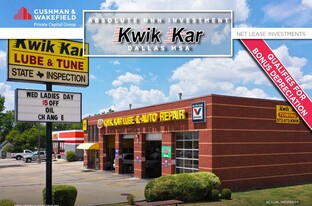 Long Term NNN Kwik Kar in Dallas MSA - NNN Property