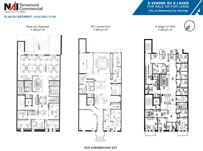 418 Rue Sherbrooke E, Montréal, QC for sale - Floor Plan - Image 3 of 9