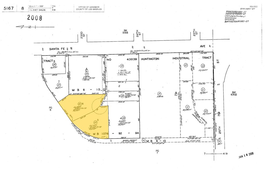 2313-2317 S Santa Fe Ave, Los Angeles, CA for lease - Plat Map - Image 3 of 6