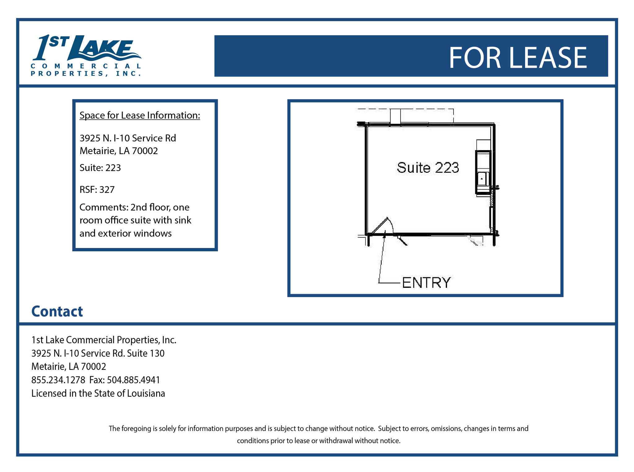 3925 N I-10 Service Rd, Metairie, LA for lease Floor Plan- Image 1 of 1