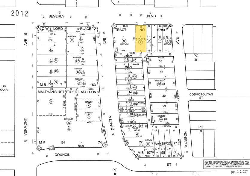 3712 Beverly Blvd, Los Angeles, CA for lease - Plat Map - Image 2 of 7