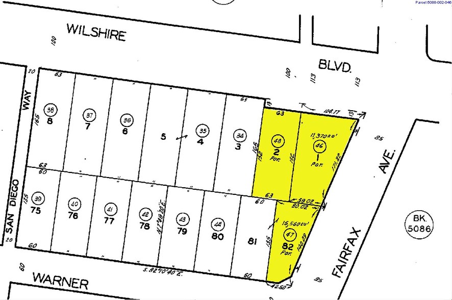 6100 Wilshire Blvd, Los Angeles, CA for sale - Plat Map - Image 1 of 1