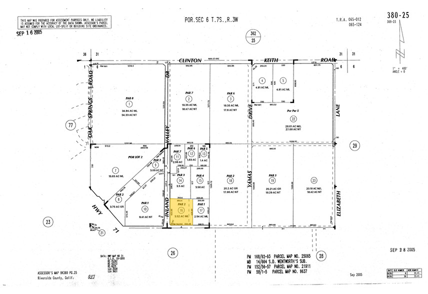 36450 Inland Valley Dr, Wildomar, CA for lease - Plat Map - Image 2 of 10