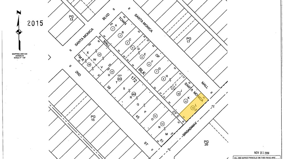 223-227 Broadway, Santa Monica, CA for lease - Plat Map - Image 2 of 6