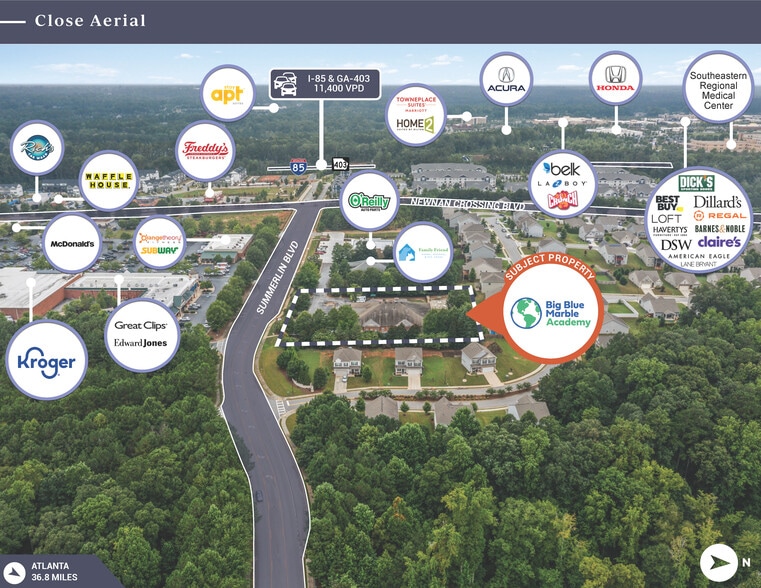 243 Summerlin Blvd, Newnan, GA for sale - Aerial - Image 3 of 4