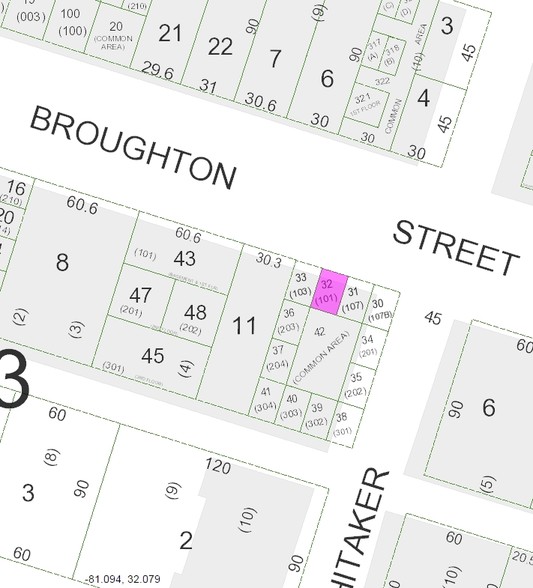 101-103 W Broughton St, Savannah, GA for lease - Plat Map - Image 3 of 8