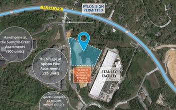 4930 Meridian, Ooltewah, TN - AERIAL  map view