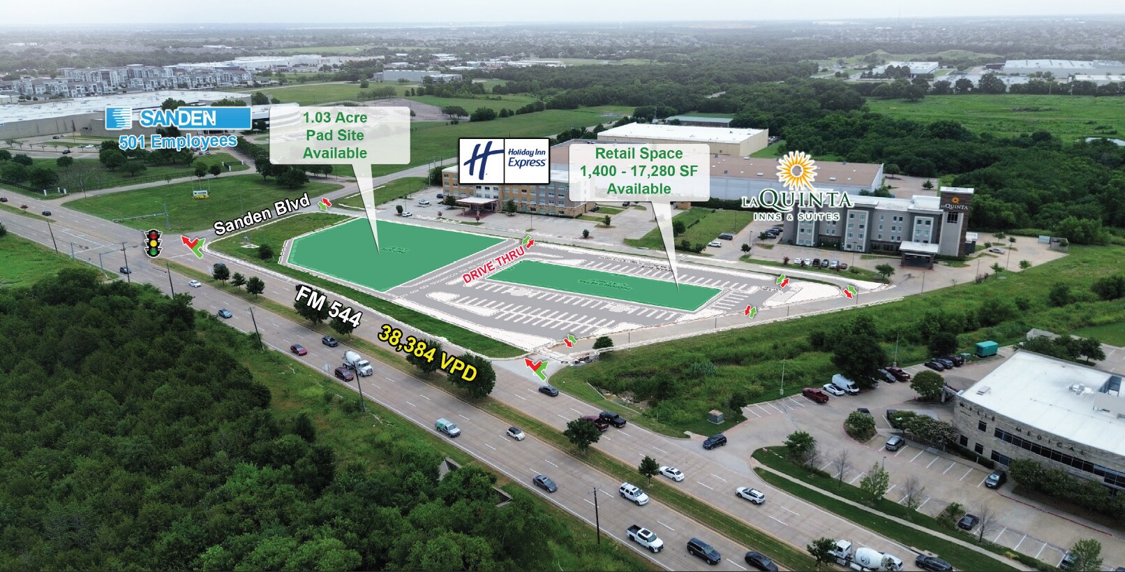 544 E SWQ of FM 544 and Sanden Blvd., Wylie, TX for lease Primary Photo- Image 1 of 4