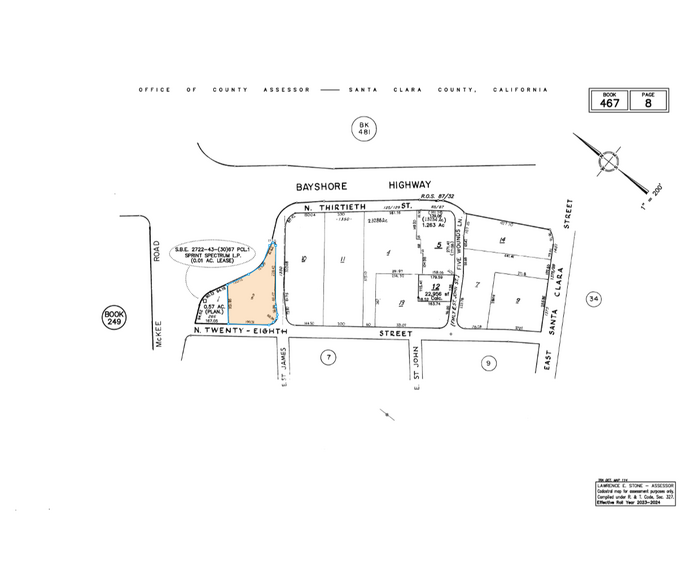 260 N 28th St, San Jose, CA for lease - Plat Map - Image 2 of 2