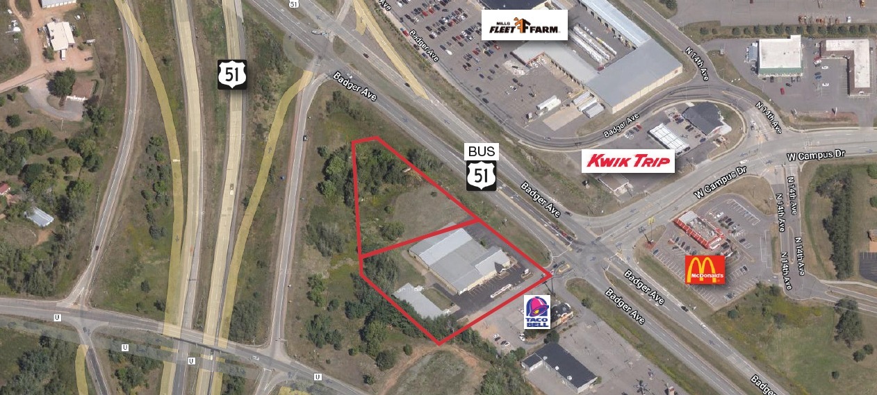 1740/1820 N Business Hwy 51, Wausau, WI for sale Aerial- Image 1 of 1