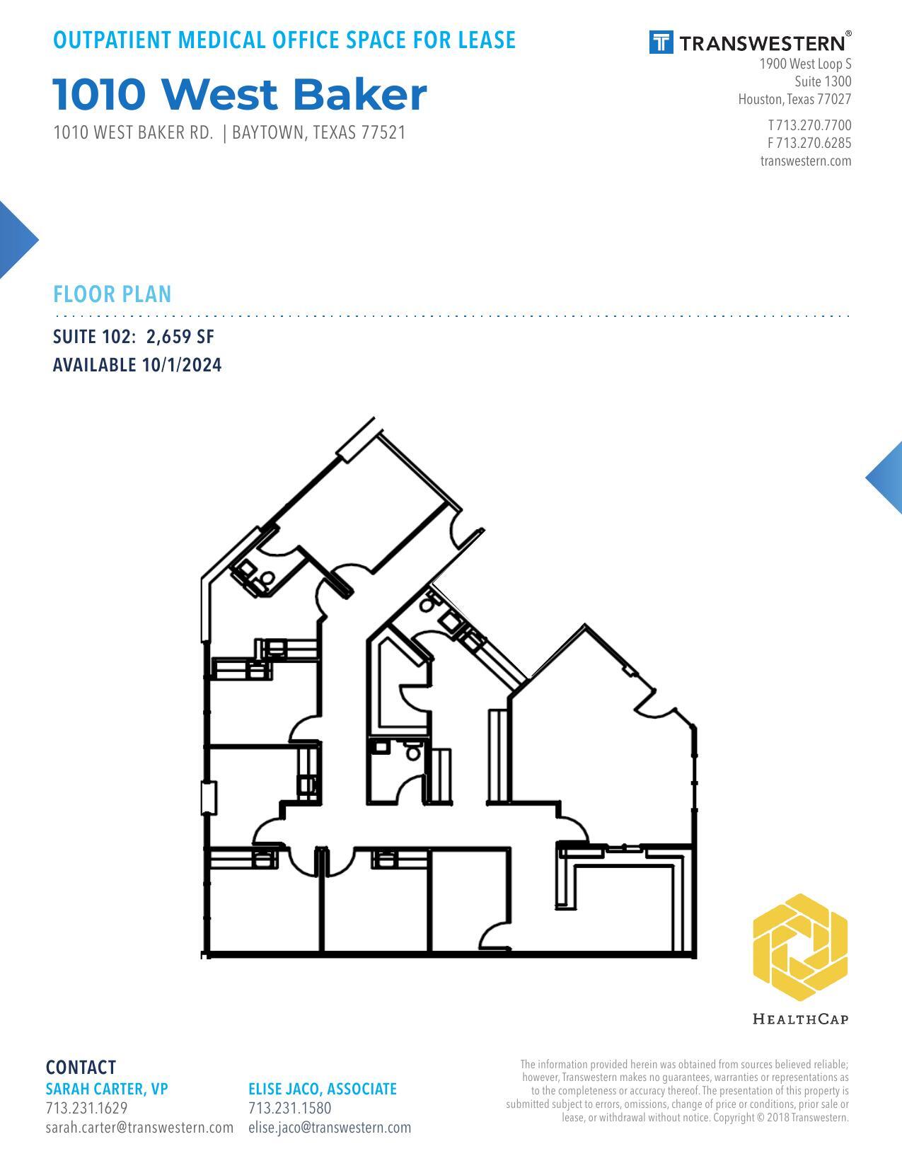 1010 W Baker Rd, Baytown, TX for lease Floor Plan- Image 1 of 2