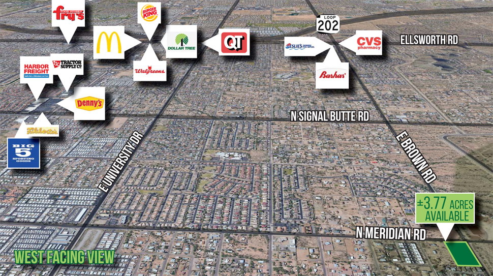 Meridian Dr, Apache Junction, AZ for sale - Aerial - Image 3 of 7