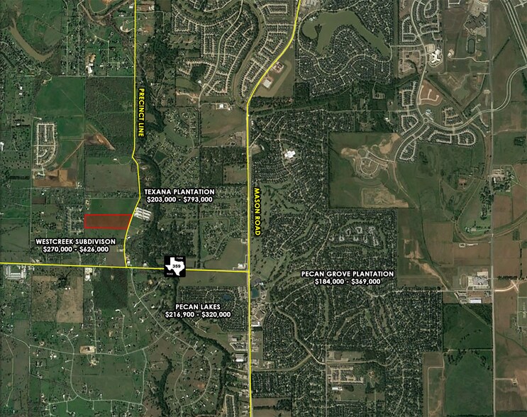 Precinct Line Rd, Richmond, TX for sale - Aerial - Image 1 of 1