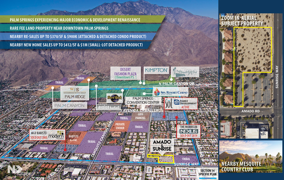 SUNRISE Way, Palm Springs, CA for sale - Aerial - Image 1 of 1