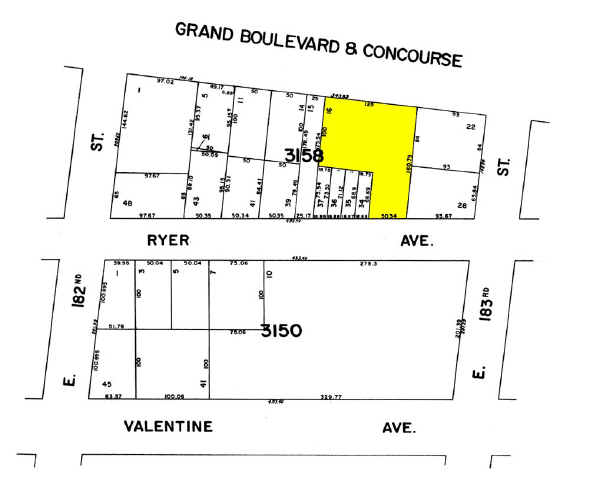 2256-2268 Grand Concourse, Bronx, NY for lease - Plat Map - Image 3 of 4