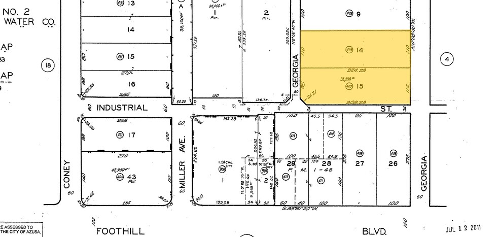 739 N Georgia Ave, Azusa, CA for lease - Plat Map - Image 2 of 3