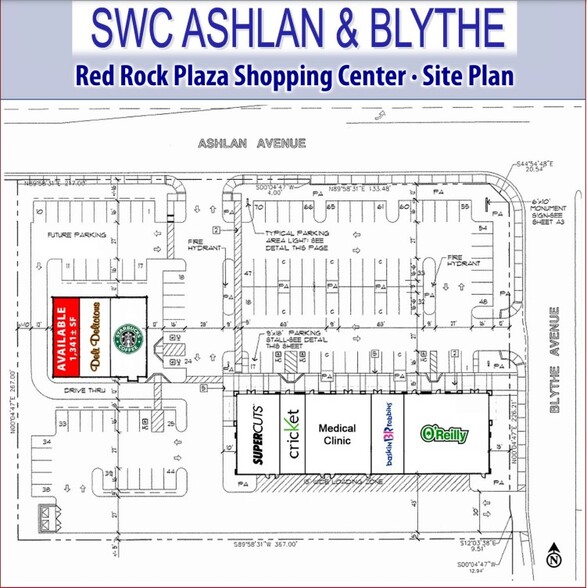 4425-4441 W Ashlan Ave, Fresno, CA for lease - Site Plan - Image 2 of 2