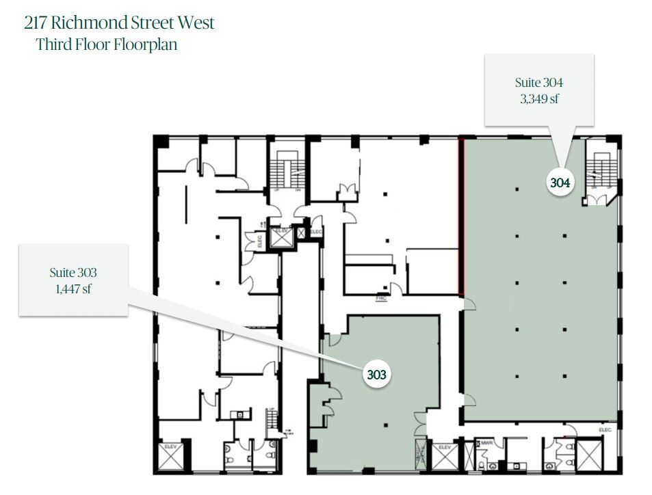 217-225 Richmond St W, Toronto, ON for lease Floor Plan- Image 1 of 1