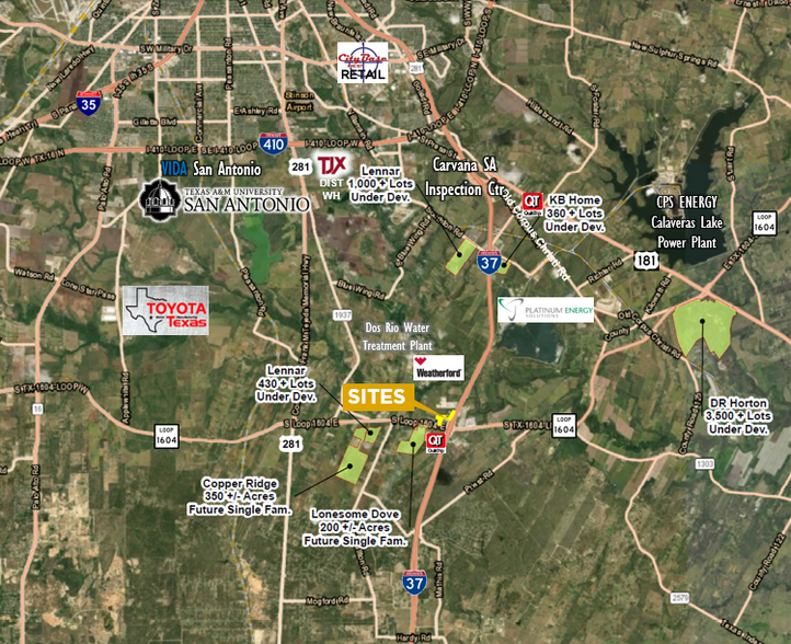 S Loop 1604 E, San Antonio, TX for sale - Aerial - Image 2 of 4