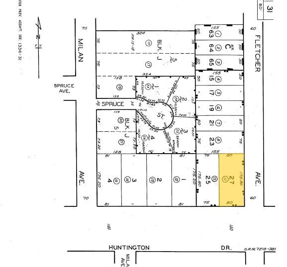 1932-1936 Huntington Dr, South Pasadena, CA for lease - Plat Map - Image 1 of 3