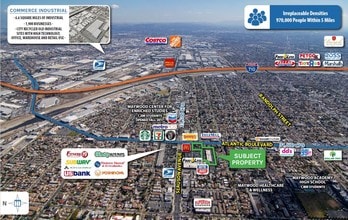 Atlantic Blvd, Bell, CA - AERIAL map view - Image1