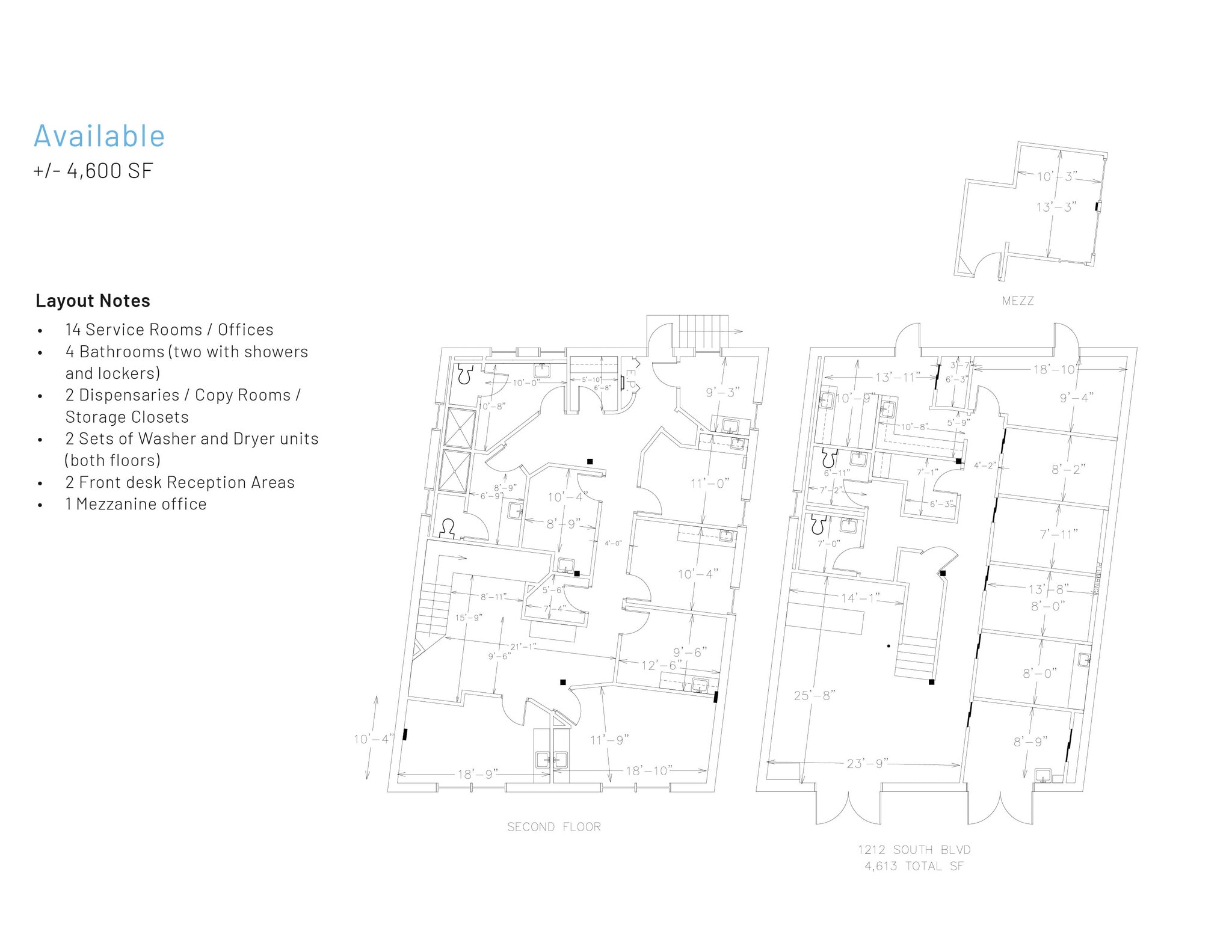 1212 South Blvd, Charlotte, NC for lease Floor Plan- Image 1 of 7