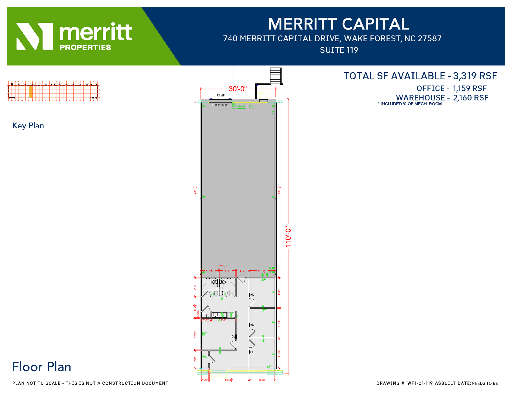 741 Merritt Capital Dr, Wake Forest, NC for lease Floor Plan- Image 1 of 1