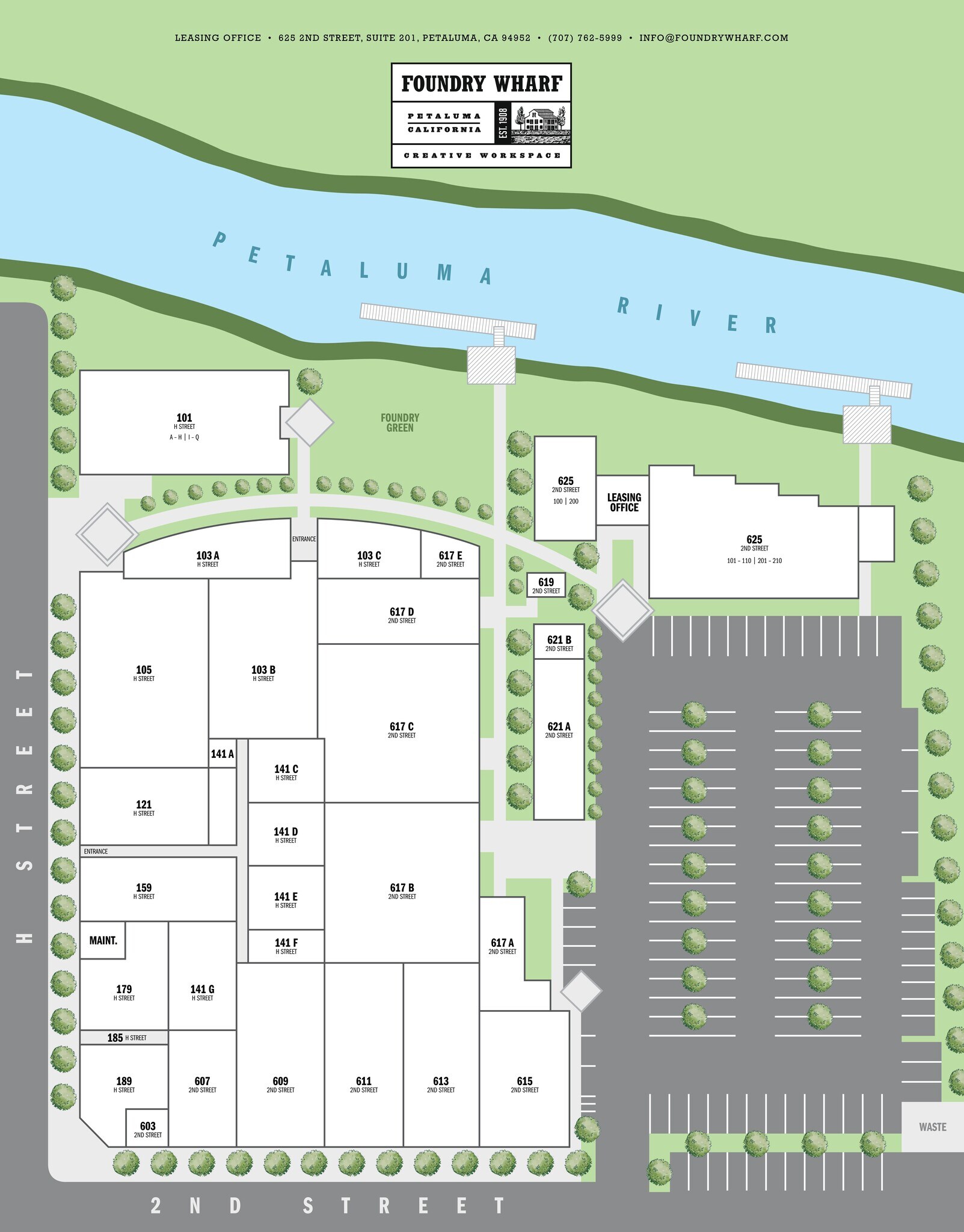 625 2nd St, Petaluma, CA for lease Site Plan- Image 1 of 12