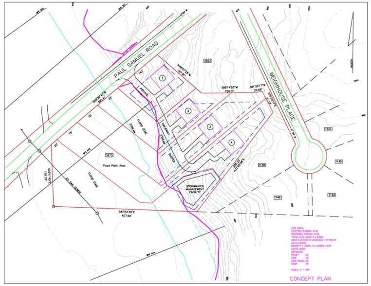 3873 Paul Samuel Rd NW, Kennesaw, GA for sale - Site Plan - Image 2 of 8