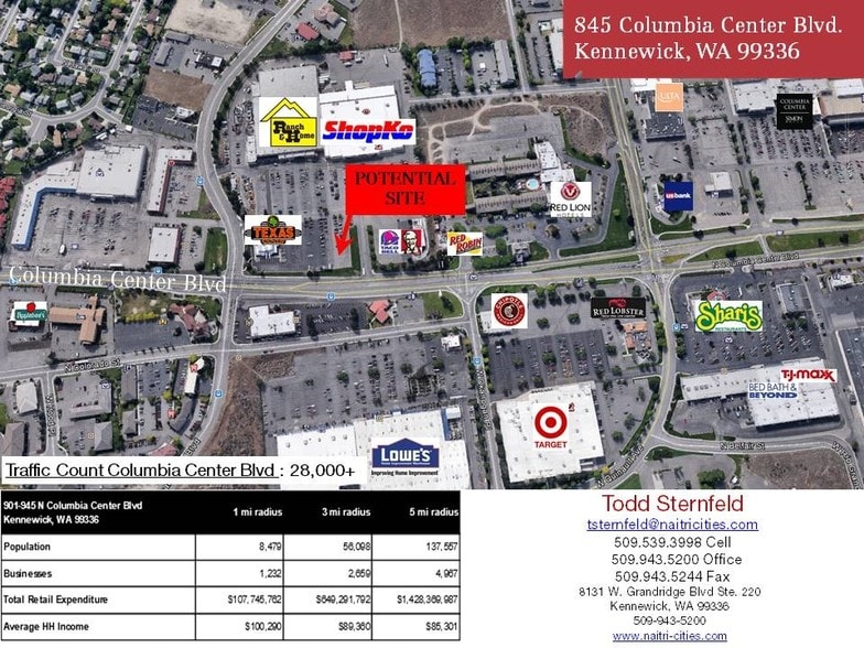 845 N Columbia Center Blvd, Kennewick, WA for sale - Building Photo - Image 1 of 1