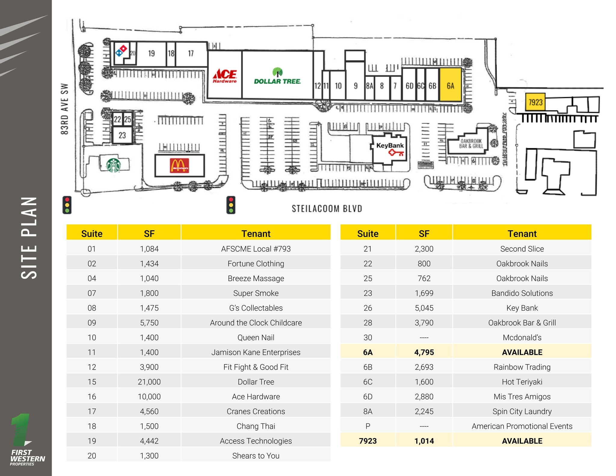 7905-7923 Steilacoom Blvd SW, Lakewood, WA for lease Site Plan- Image 1 of 1