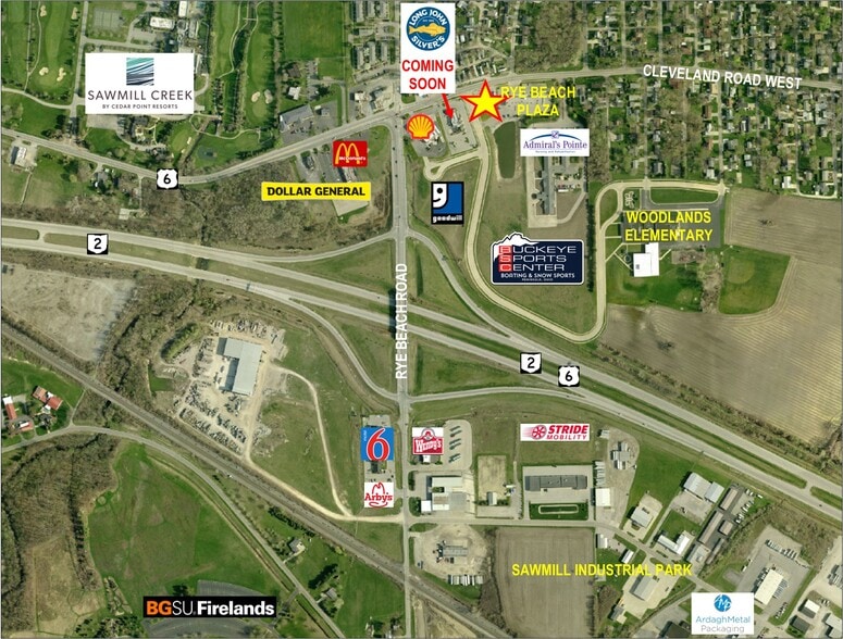 2016 Cleveland Rd W, Huron, OH for lease - Aerial - Image 2 of 3