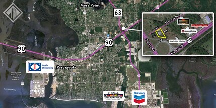 6124 Short Cut Rd, Moss Point, MS - AERIAL  map view - Image1