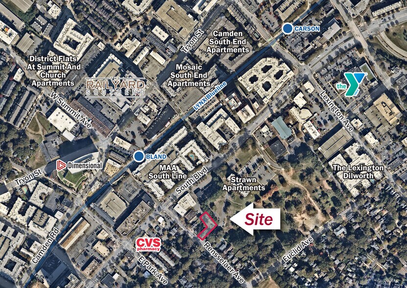 329 Rensselaer Ave, Charlotte, NC for sale - Aerial - Image 1 of 3